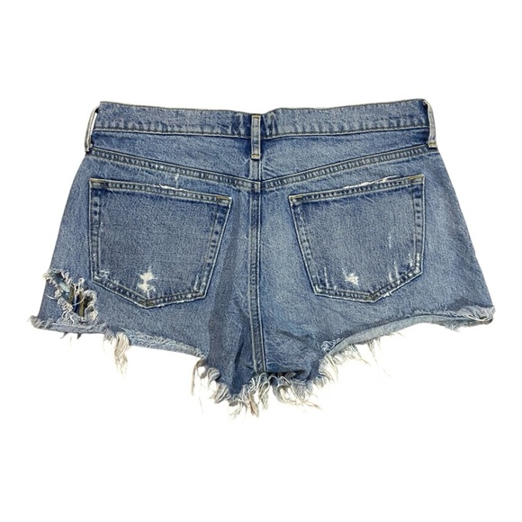AGOLDE Parker Denim Jean Shorts 100% Cotton Sz 30 Medium Rinse - Picture 2 of 6